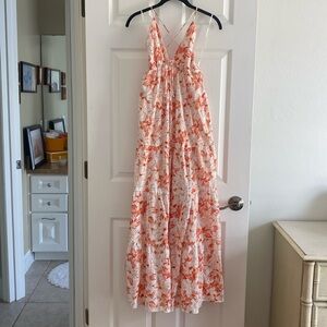 J.Crew Strappy linen and cotton maxi dress size M